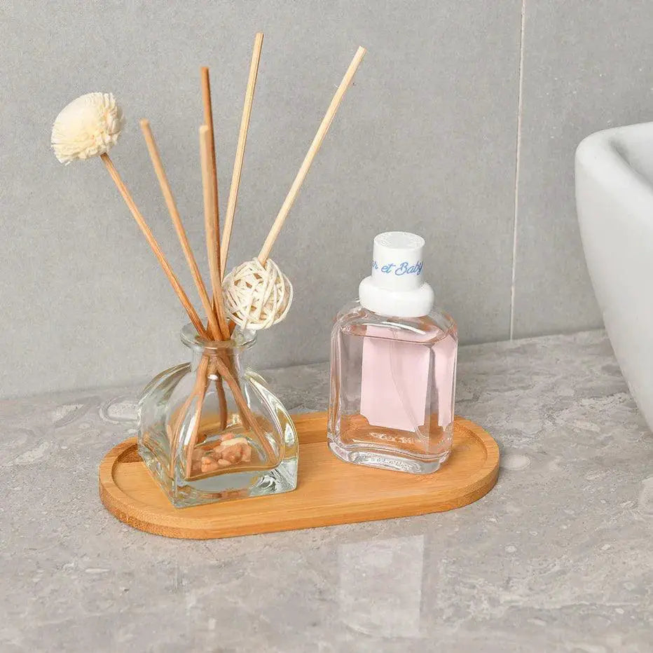 Wooden Vanity Organizer Tray For Soap Candles Jewelry