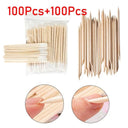 Wooden Cotton Swab Manicure Tool Set for Nail Care Kit