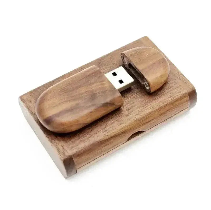 Wooden Engraved Logo USB Flash Drive Custom Wedding Gift