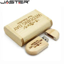 Wooden Engraved Logo USB Flash Drive Custom Wedding Gift