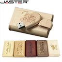 Wooden Engraved Logo USB Flash Drive Custom Wedding Gift