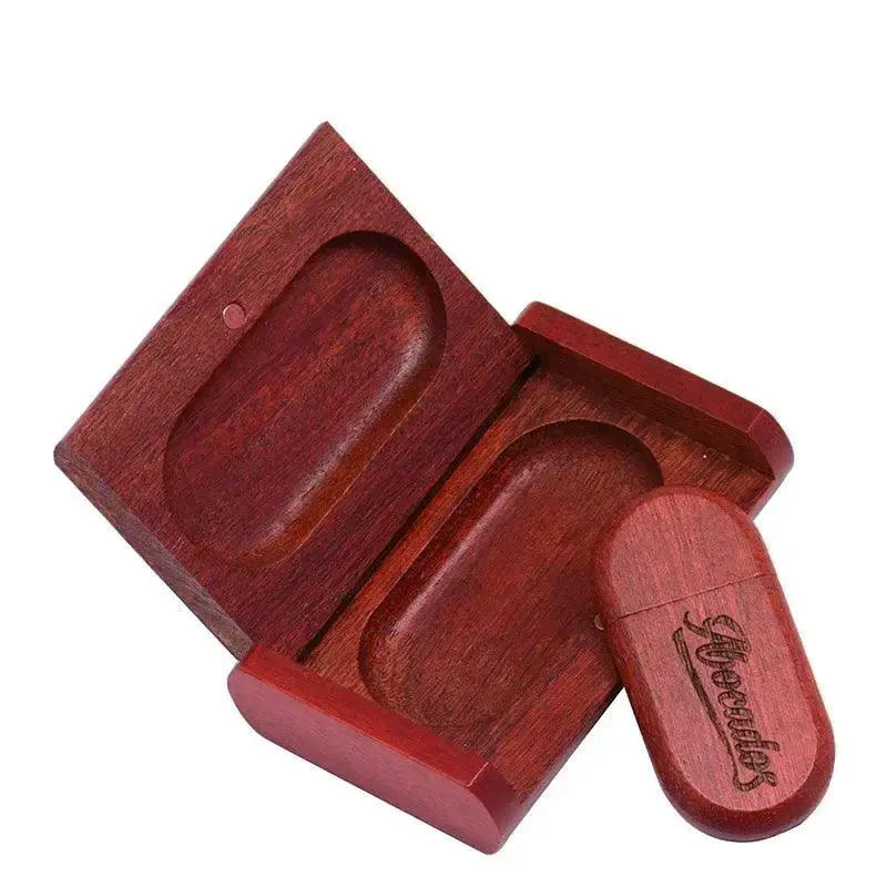 Wooden Engraved Logo USB Flash Drive Custom Wedding Gift