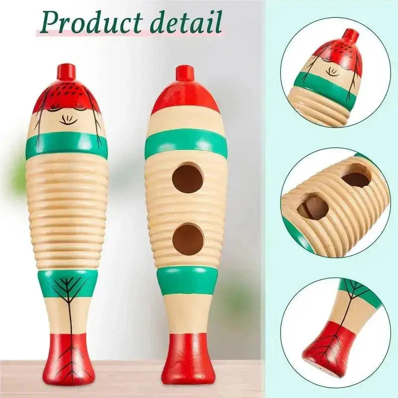 Wooden Frog Guiro Toy For Toddlers Fun Musical Instrument