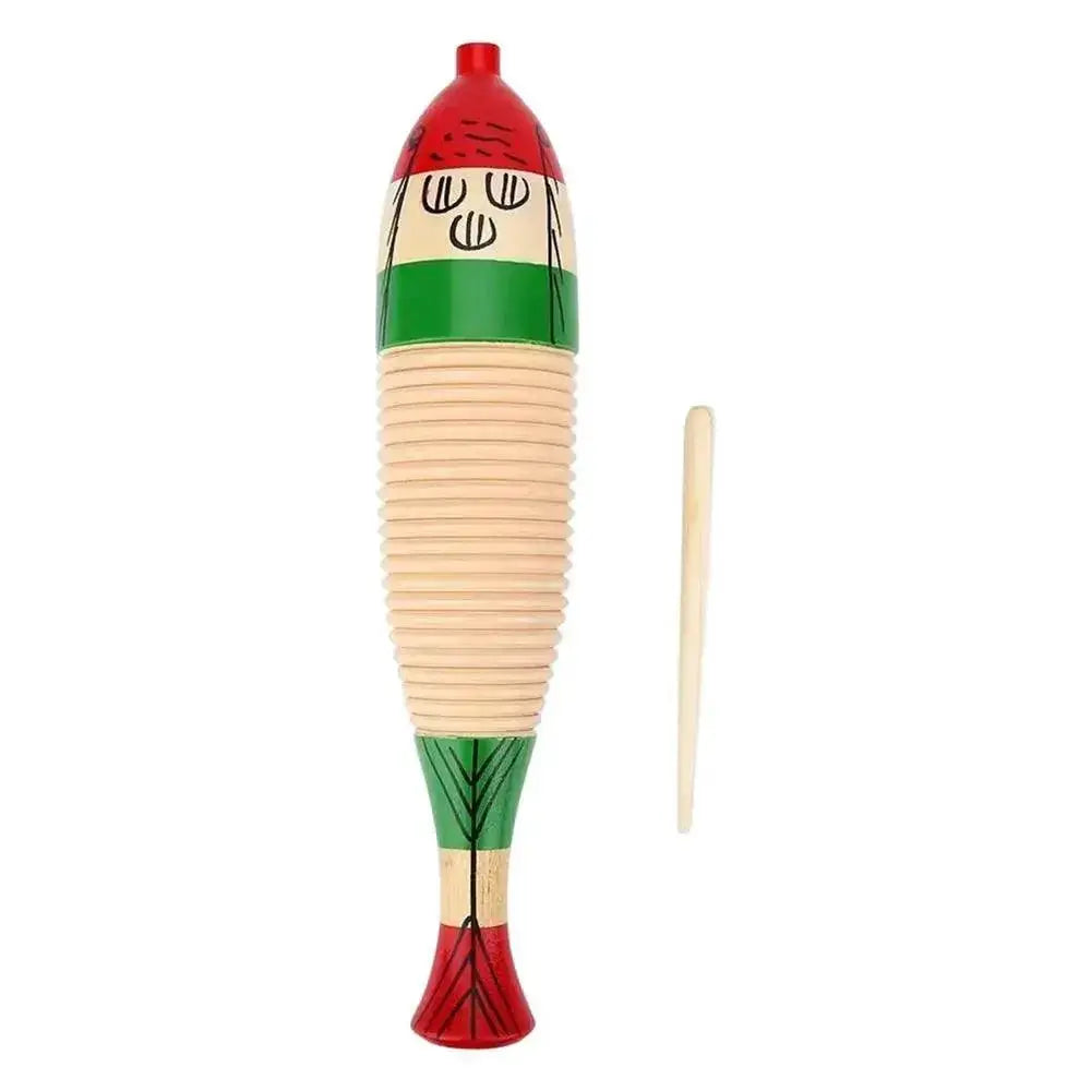 Wooden Frog Guiro Toy For Toddlers Fun Musical Instrument