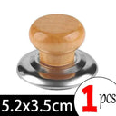 Wooden Heat Resistant Replacement Knobs For Universal Lids