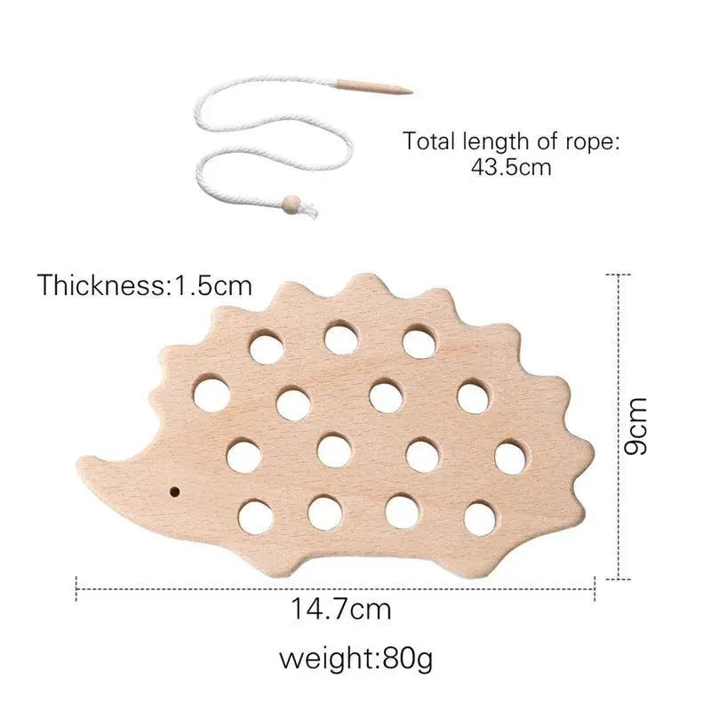 Wooden Hedgehog Montessori Toy for Interactive Learning Fun