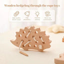 Wooden Hedgehog Toy for Kids Learning