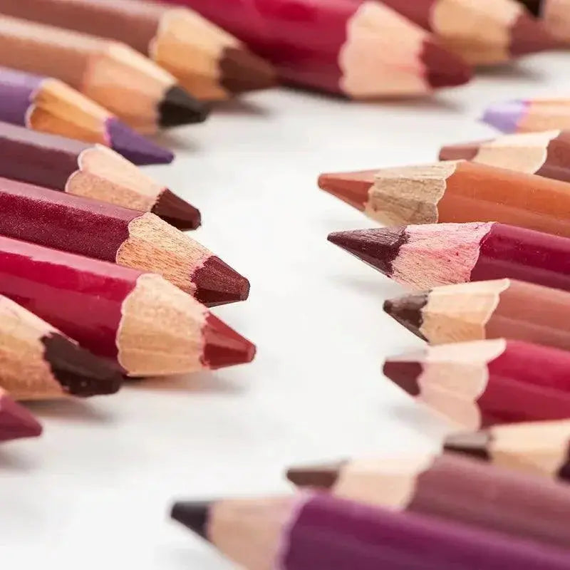 Wooden Lip Liner Set Professional Waterproof 28 Colors