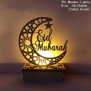 Wooden Moon Star: LED Lights for Ramadan Decor