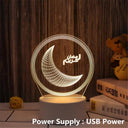 Wooden Moon Star: LED Lights for Ramadan Decor