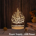 Wooden Moon Star: LED Lights for Ramadan Decor