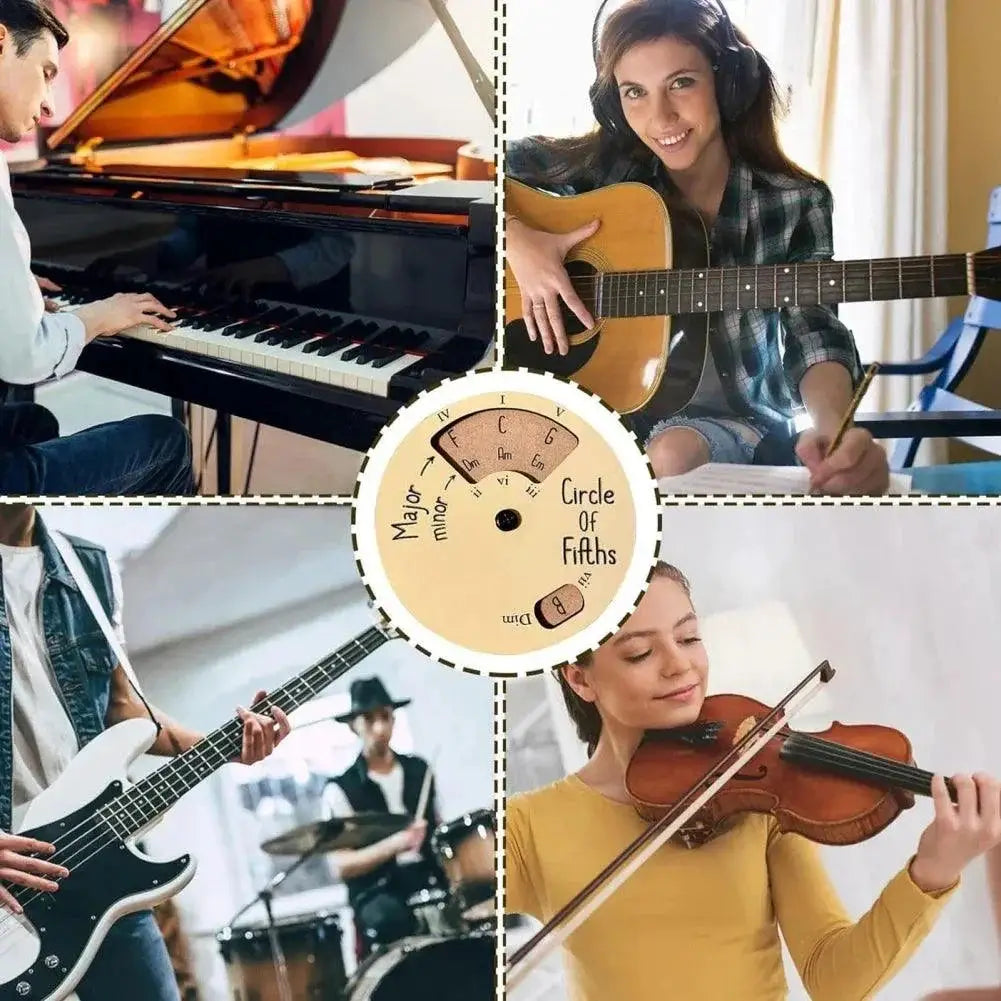 Wooden Music Melody Wheel Educational Tool for Musicians