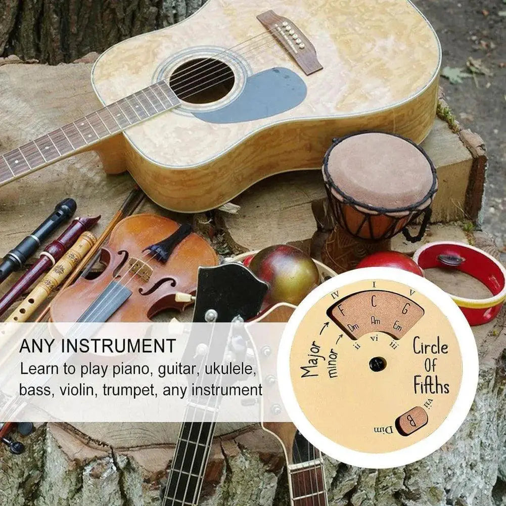 Wooden Music Melody Wheel Educational Tool for Musicians