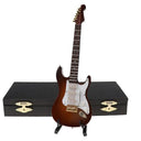 Wooden Musical Instruments Collection Decorative Ornaments Mini Electric Guitar Model Gifts