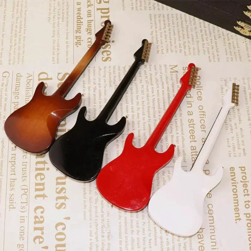Wooden Mini Electric Guitar Ornament Gift For Music Lovers