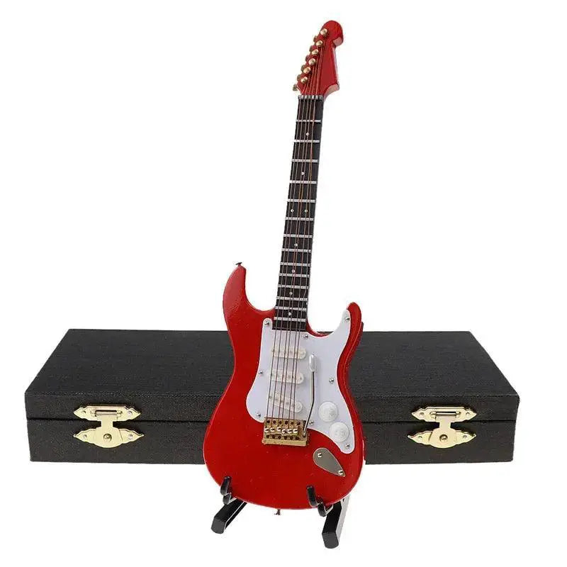 Wooden Mini Electric Guitar Ornament Gift For Music Lovers
