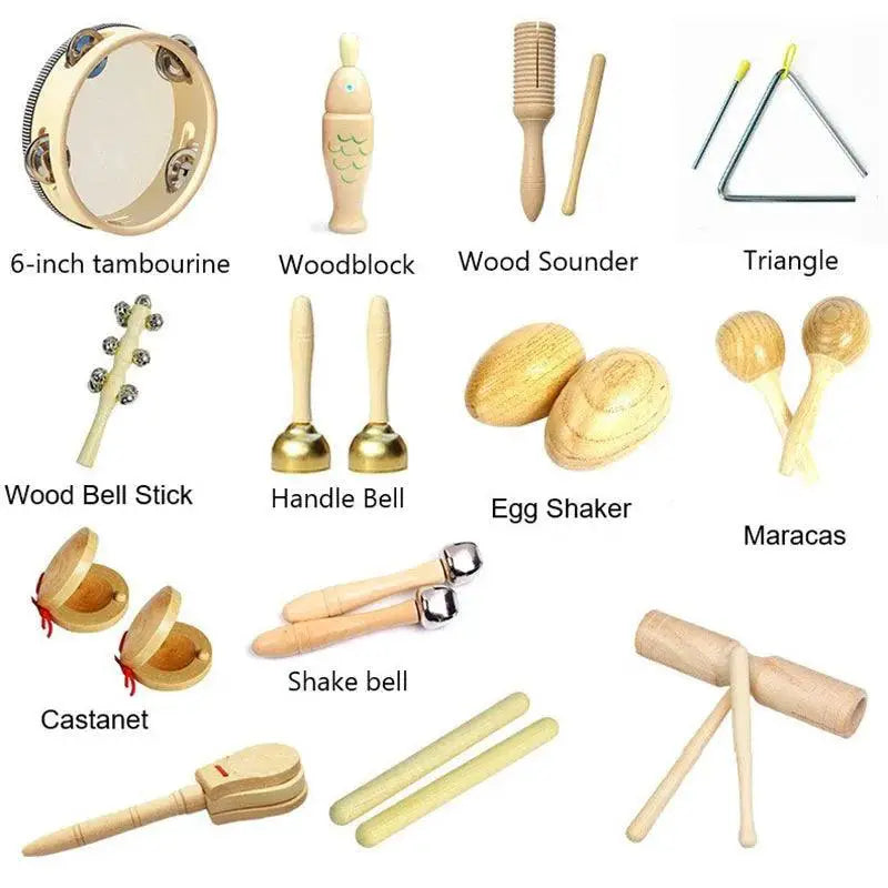 Wooden Musical Instruments for Babies Montessori Toy Set