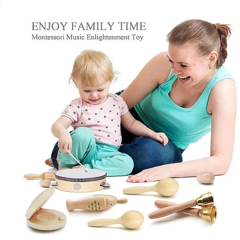 Wooden Musical Instruments for Babies Montessori Toy Set