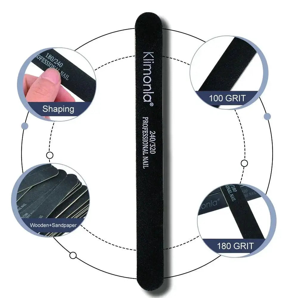 Wooden Nail File Set Precision Manicure Pedicure Tools