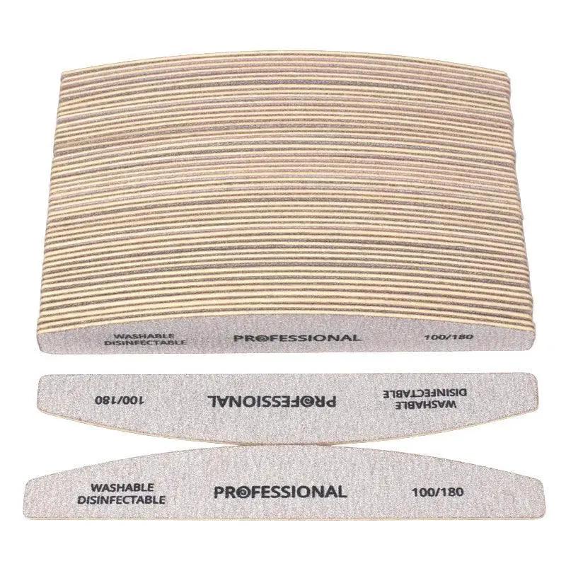 Wooden Nail Files Set Precision Care Polishing Tools