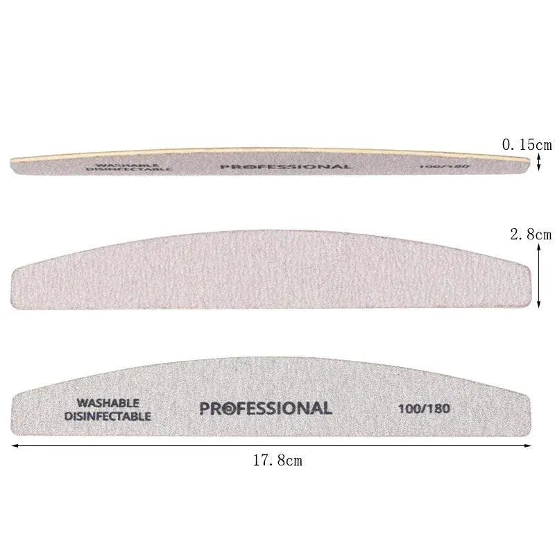 Wooden Nail Files Set Precision Care Polishing Tools