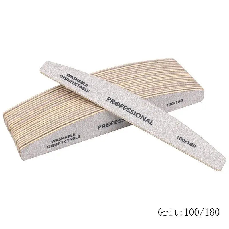 Wooden Nail Files Set Precision Care Polishing Tools