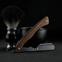 Wooden Straight Edge Barber Razor Premium Stainless Steel Shaver