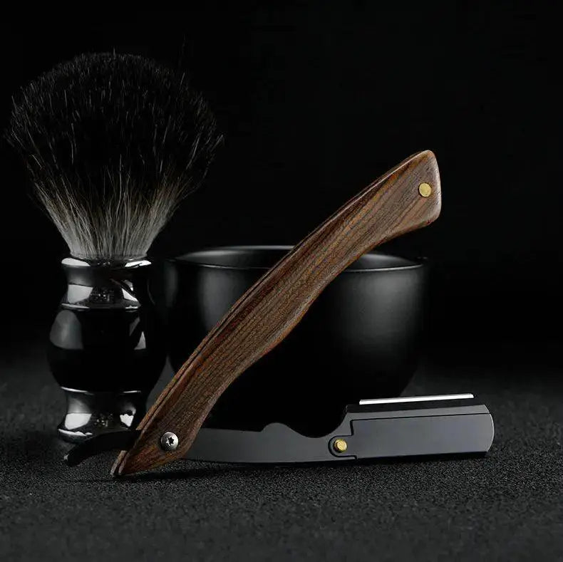 Wooden Straight Razor Premium Stainless Steel Shaver