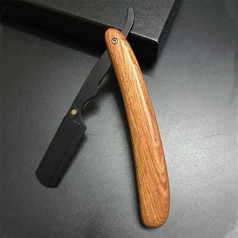 Wooden Straight Razor Premium Stainless Steel Shaver