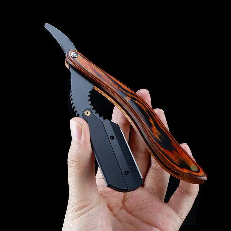 Wooden Straight Razor Premium Stainless Steel Shaver