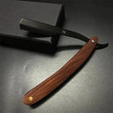 Wooden Straight Edge Barber Razor Premium Stainless Steel Shaver
