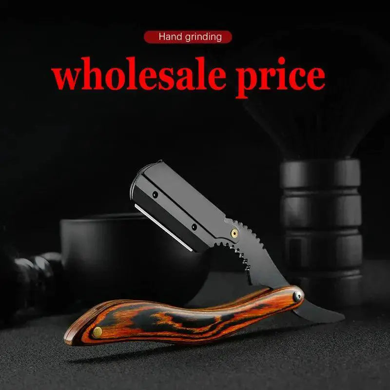 Wooden Straight Razor Premium Stainless Steel Shaver