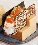 Wooden Sushi Rack Plate Stand for Home