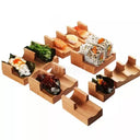 Wooden Sushi Rack Plate Stand for Home
