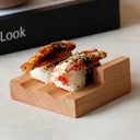 Wooden Sushi Rack Plate Stand for Home
