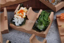 Wooden Sushi Rack Plate Stand for Home