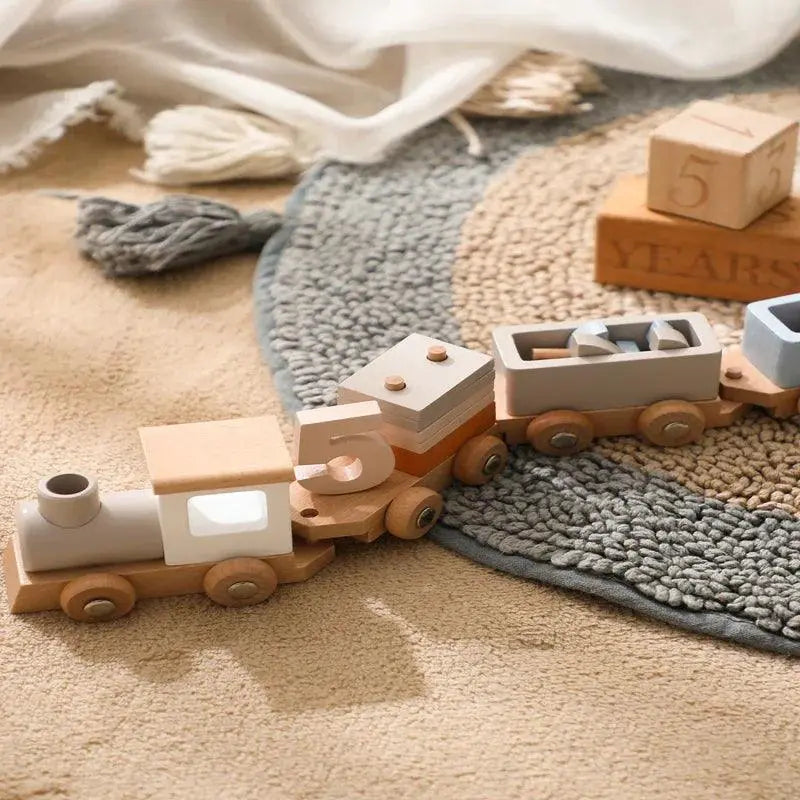 Wooden Train Montessori Learning Toy Set Sparks Imagination