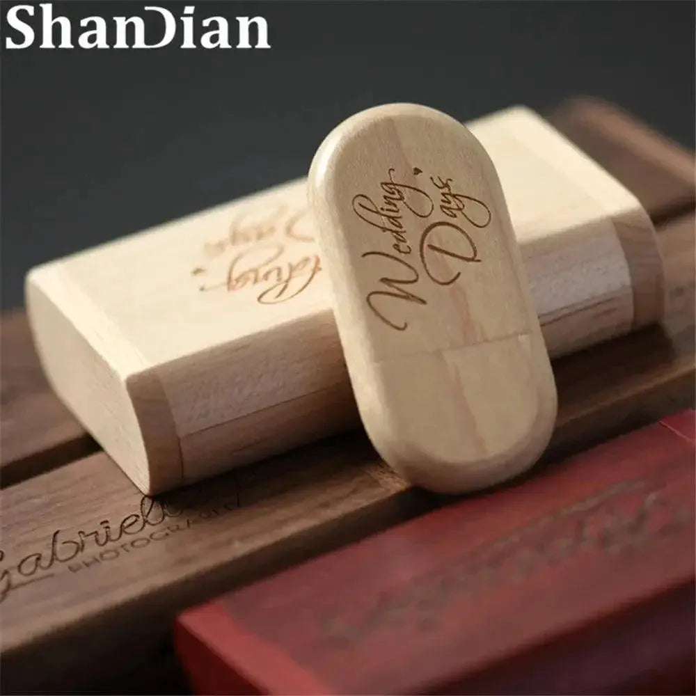 Wooden USB Pen Drive Elegant Wedding Photography Stick
