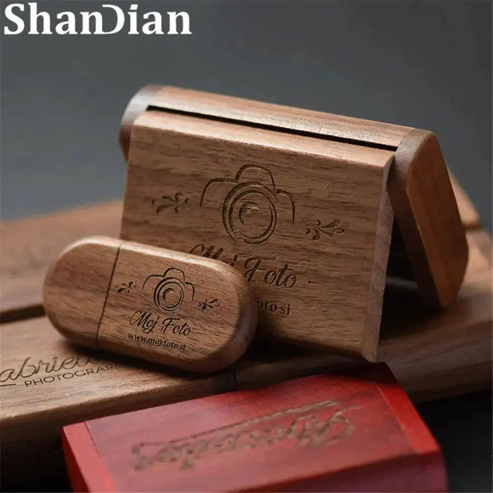 Wooden USB Pen Drive Elegant Wedding Photography Stick