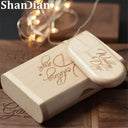 Wooden USB Pen Drive: Elegant Wedding Photography Stick
