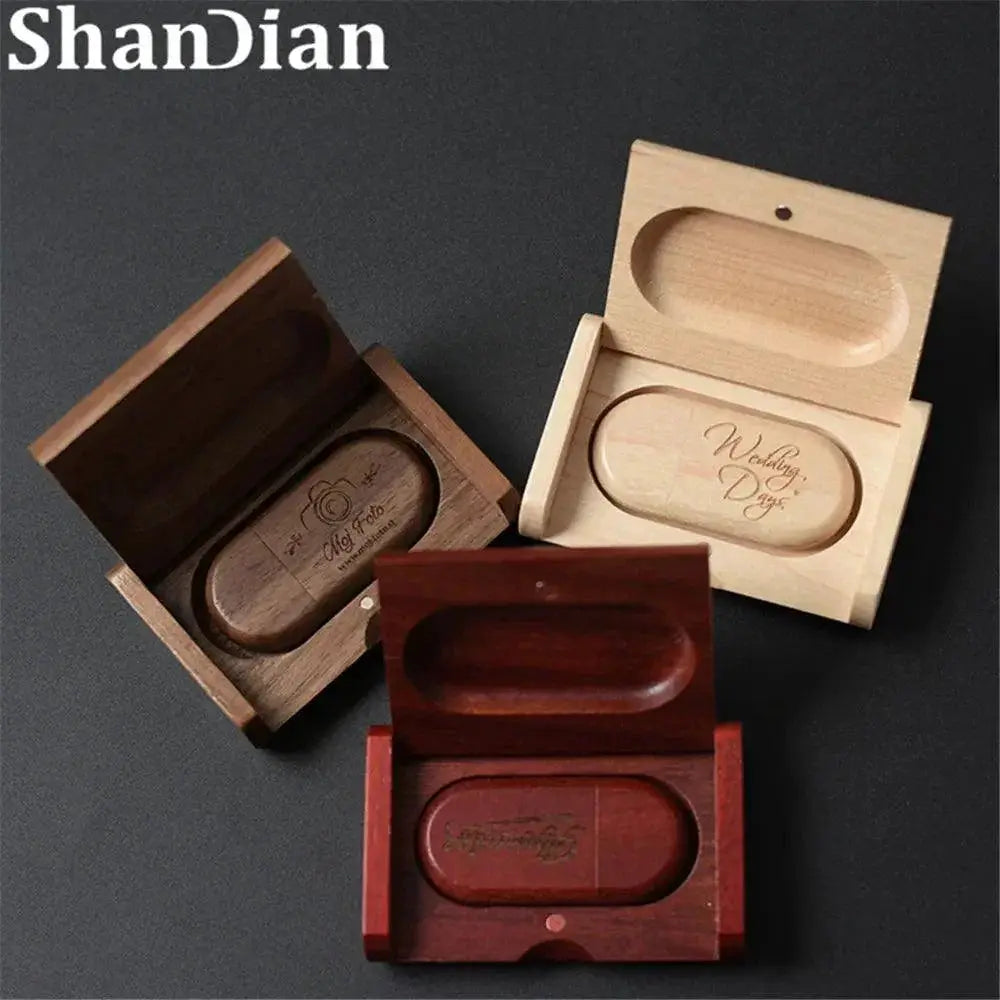Wooden USB Pen Drive Elegant Wedding Photography Stick