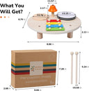Wooden Xylophone Drum Set For Toddlers Montessori Toys
