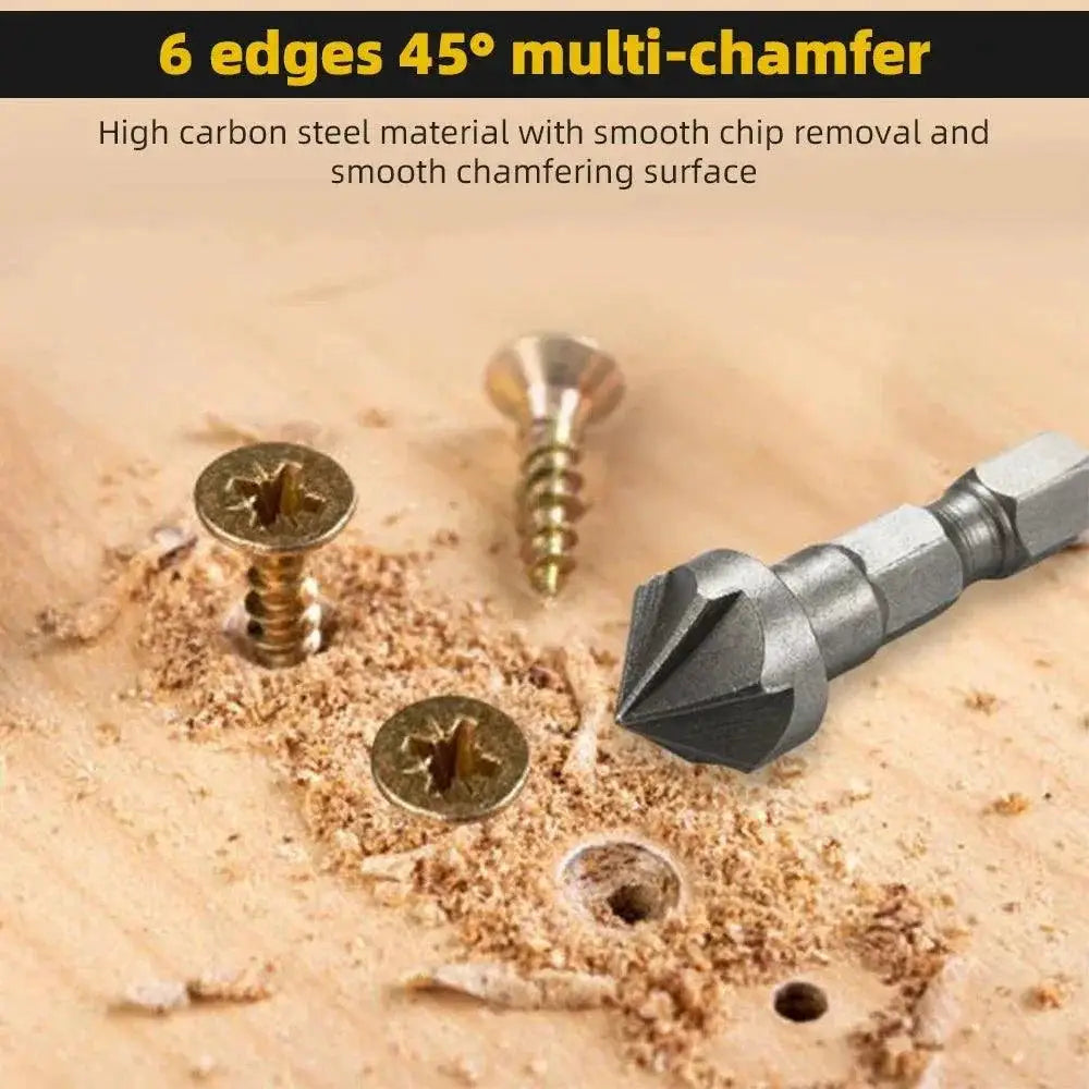 Woodworking Chamfering Tool Set Carbon Steel Hex Shank