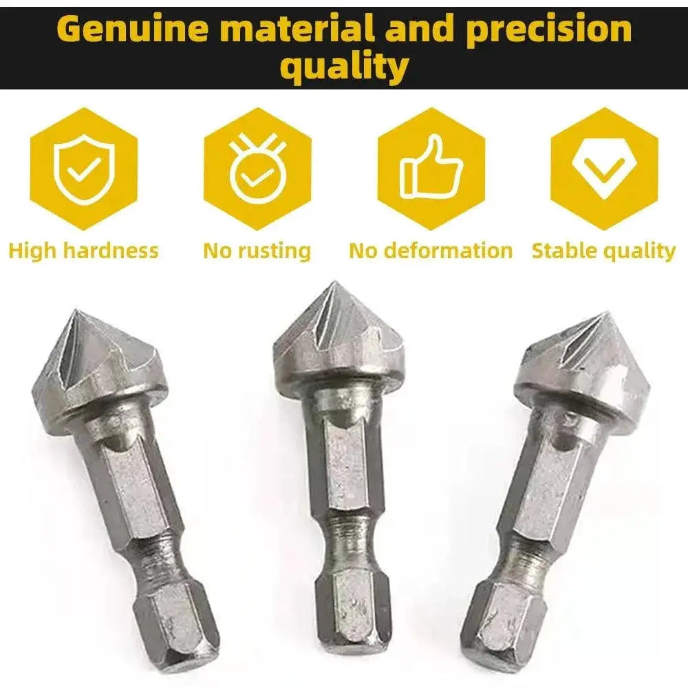 Woodworking Chamfering Tool Set Carbon Steel Hex Shank