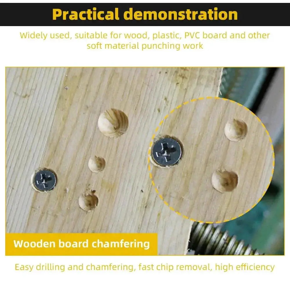 Woodworking Chamfering Tool Set Carbon Steel Hex Shank