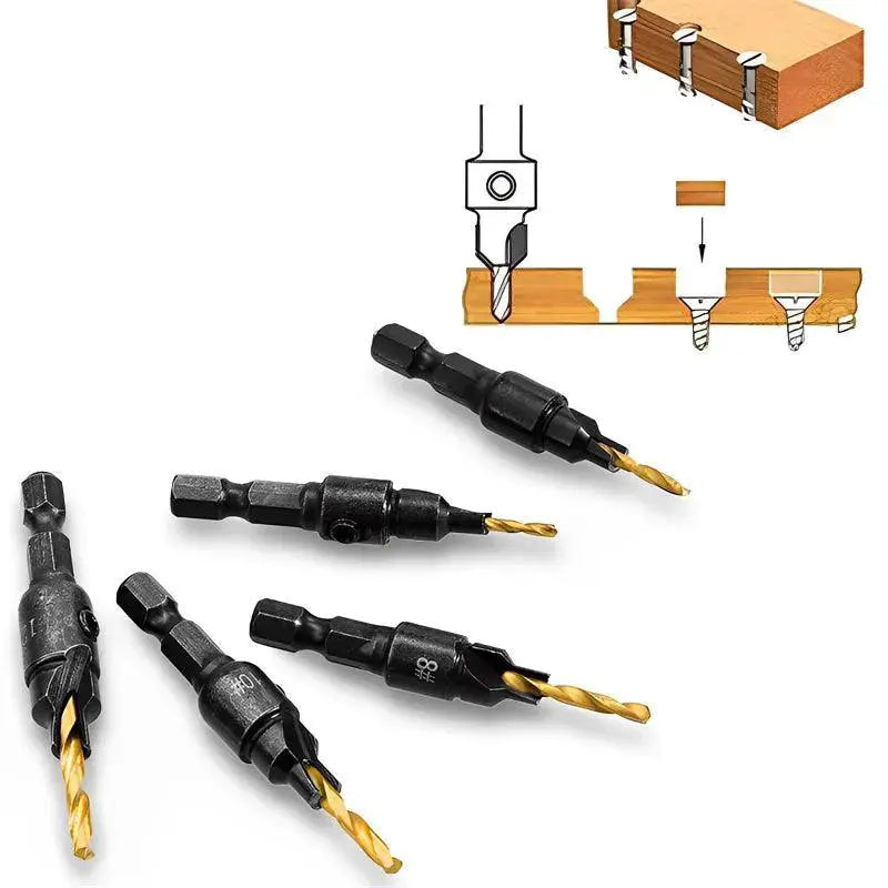 Woodworking Countersink Drill Bit Set for Precision Drilling