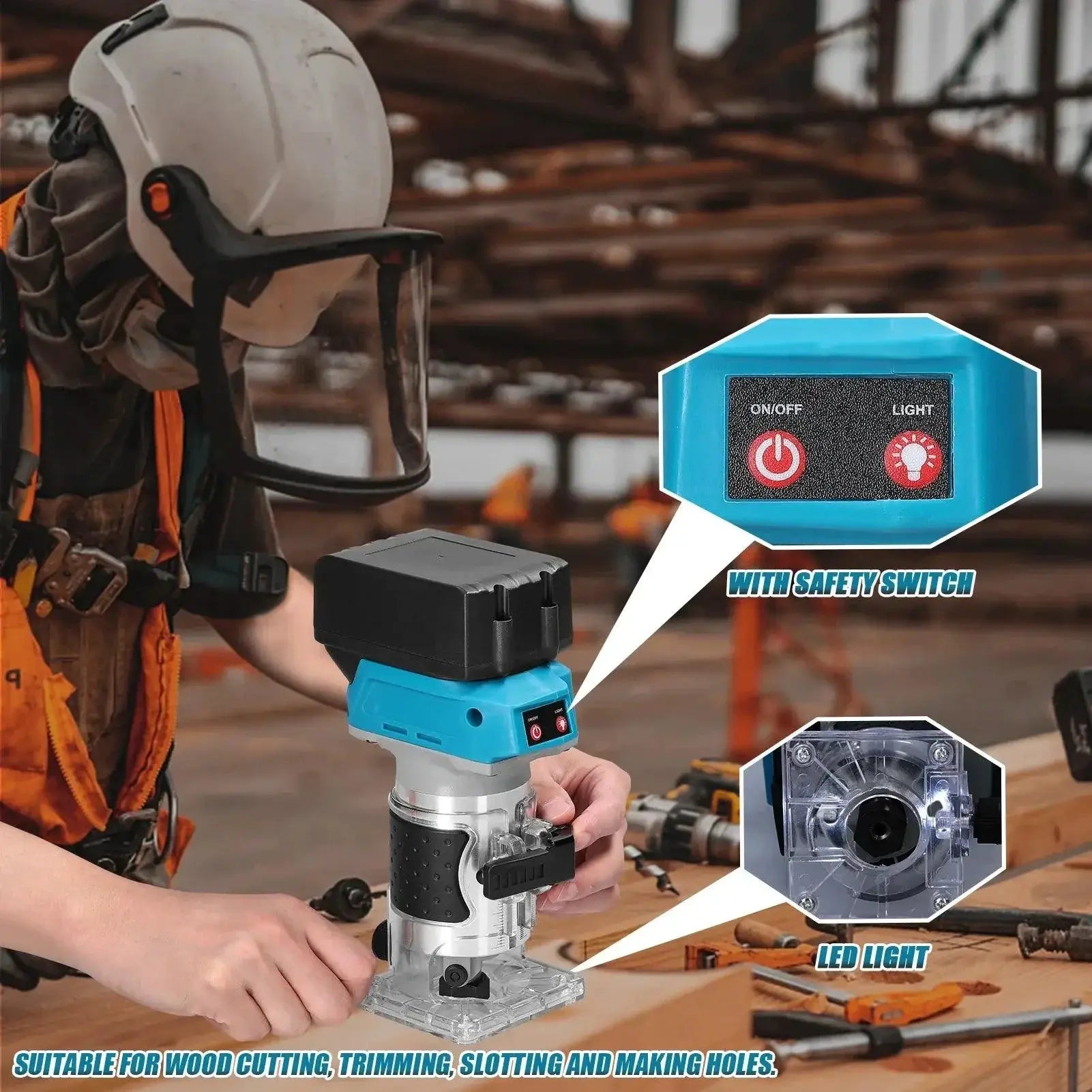 Woodworking Electric Trimmer Brushless Trimming Machine