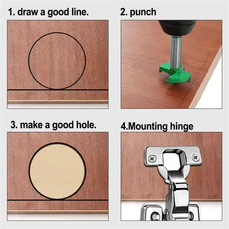 Woodworking Hinge Drilling Guide For Precision Cabinet Doors
