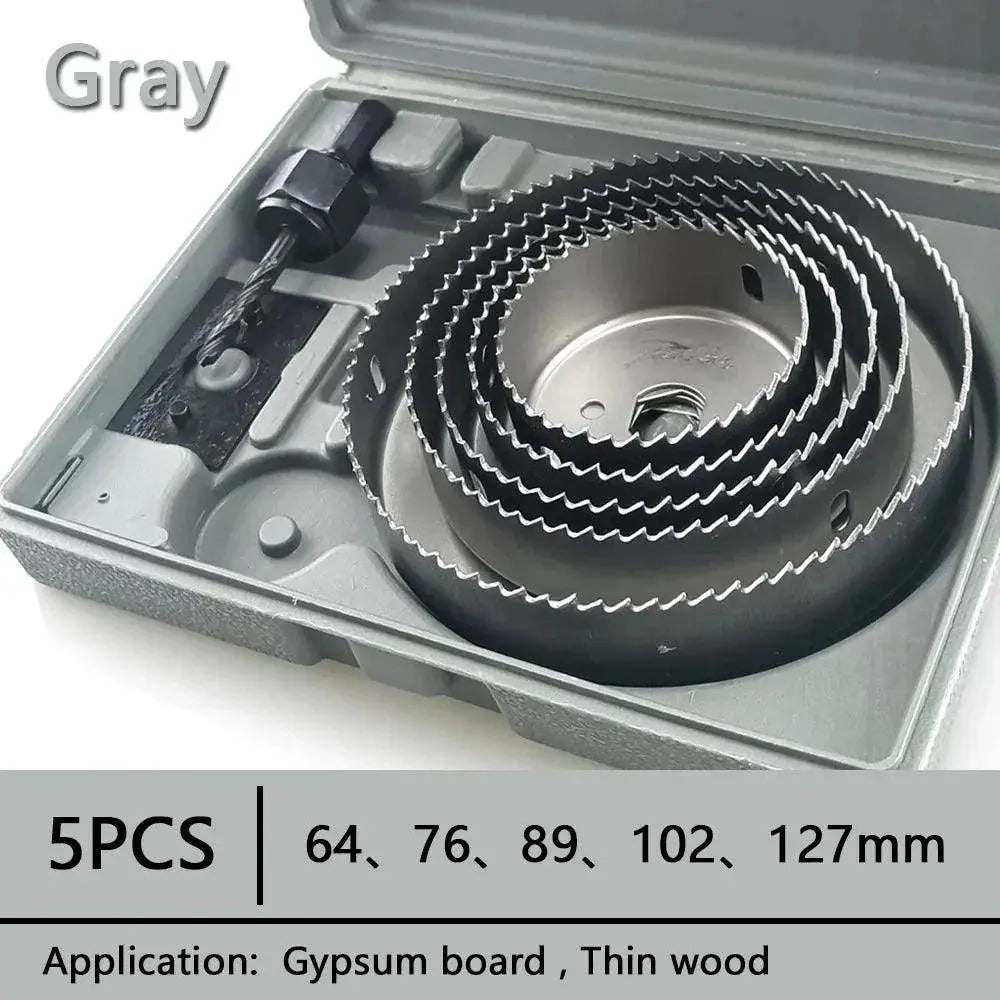 Woodworking Hole Saw Set Kit High Carbon Steel 19mm To 127mm