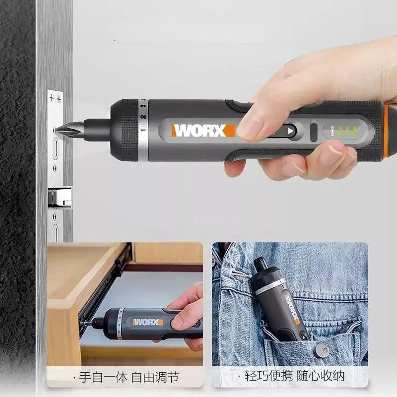 WORX WX242 4V Cordless Screwdriver Set USB Rechargeable